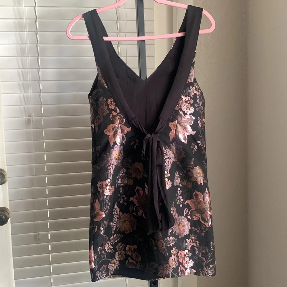 Urban outfitters jacquie jaquard floral tie back dress xs - Picture 12 of 13